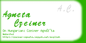 agneta czeiner business card